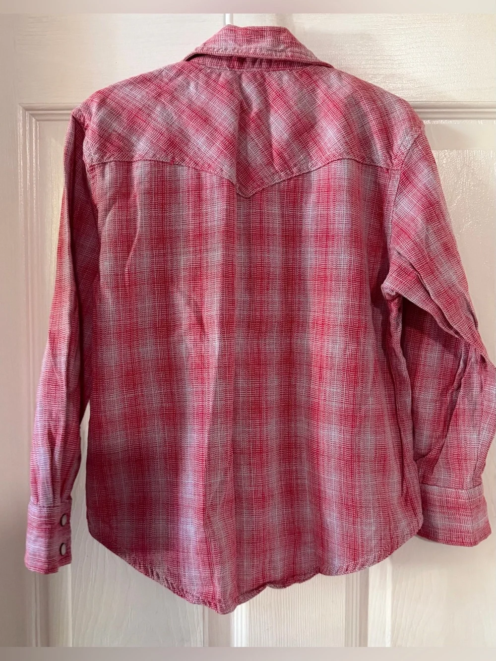 Wrangler Retro Red Plaid Western Shirt Boys